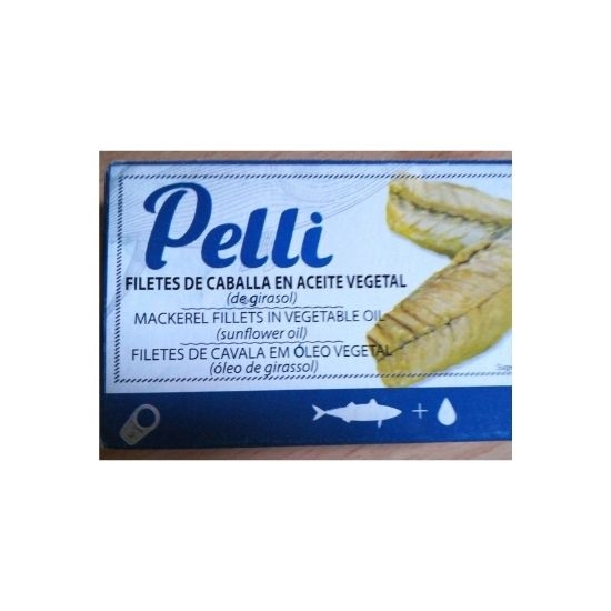 Picture of PELLI MACKEREL FILLETS VEG OIL 90GR